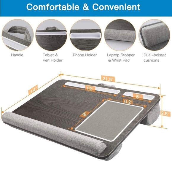 Portable & Lightweight Laptop Tray Work from Home - Picture 3 of 7